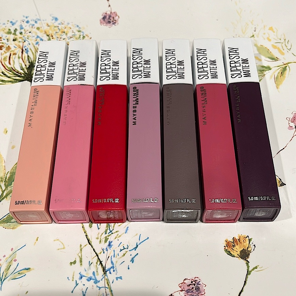 Maybelline Super Stay Matte Ink Liquid Lipstick Set of 7 price is firm